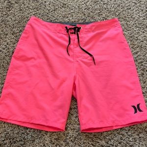 Hurley neon hot pink board shorts 32 waist